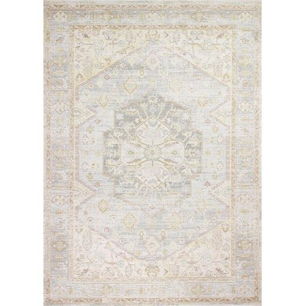 Bashian Bashian C189-GY-9X12-CR402 8 ft. 6 in. x 11 ft. 6 in. Corsica Collection Bohemian Polyester Power Loom Area Rug; Grey C189-GY-9X12-CR402